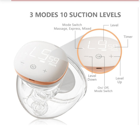 YOUHA The INS GEN 1 PLUS مضخة الثدي القابلة للارتداء