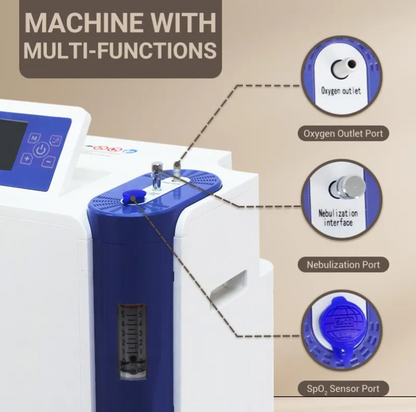 جهاز تركيز الأكسجين المنزلي المحمول إعلان الخدمة العامة سعة 5 لترات طبي