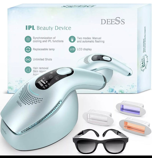جهاز DEESS GP590 لإزالة الشعر بالليزر المنزلي بتقنية IPL – تبريد ثلجي