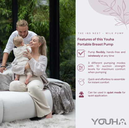 YOUHA The INS GEN 1 PLUS مضخة الثدي القابلة للارتداء